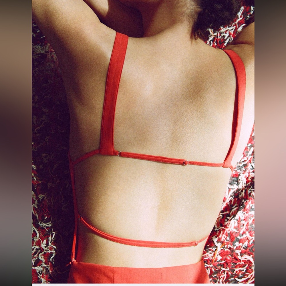 Zara limited edition open back midi dress